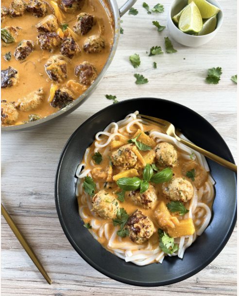 Thai Inspired Red Curry Meatballs by Spoons N Spices - FoodSocial